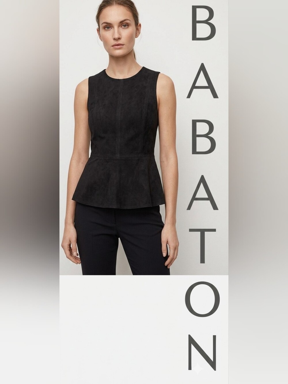 Elegant Babaton "Rolando" Faux Suede Top Like New 💕